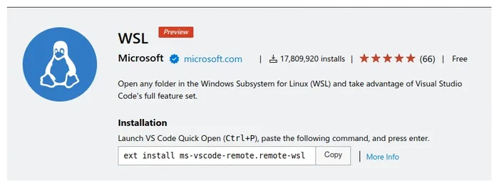 Extensión para Visual Studio Code que habilita la integración con WSL