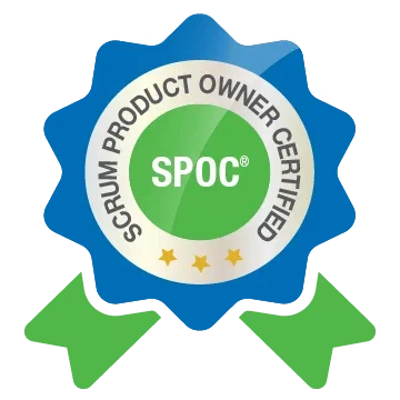 Insignia de SCRUMstudy para la certificación Scrum Product Owner Certified