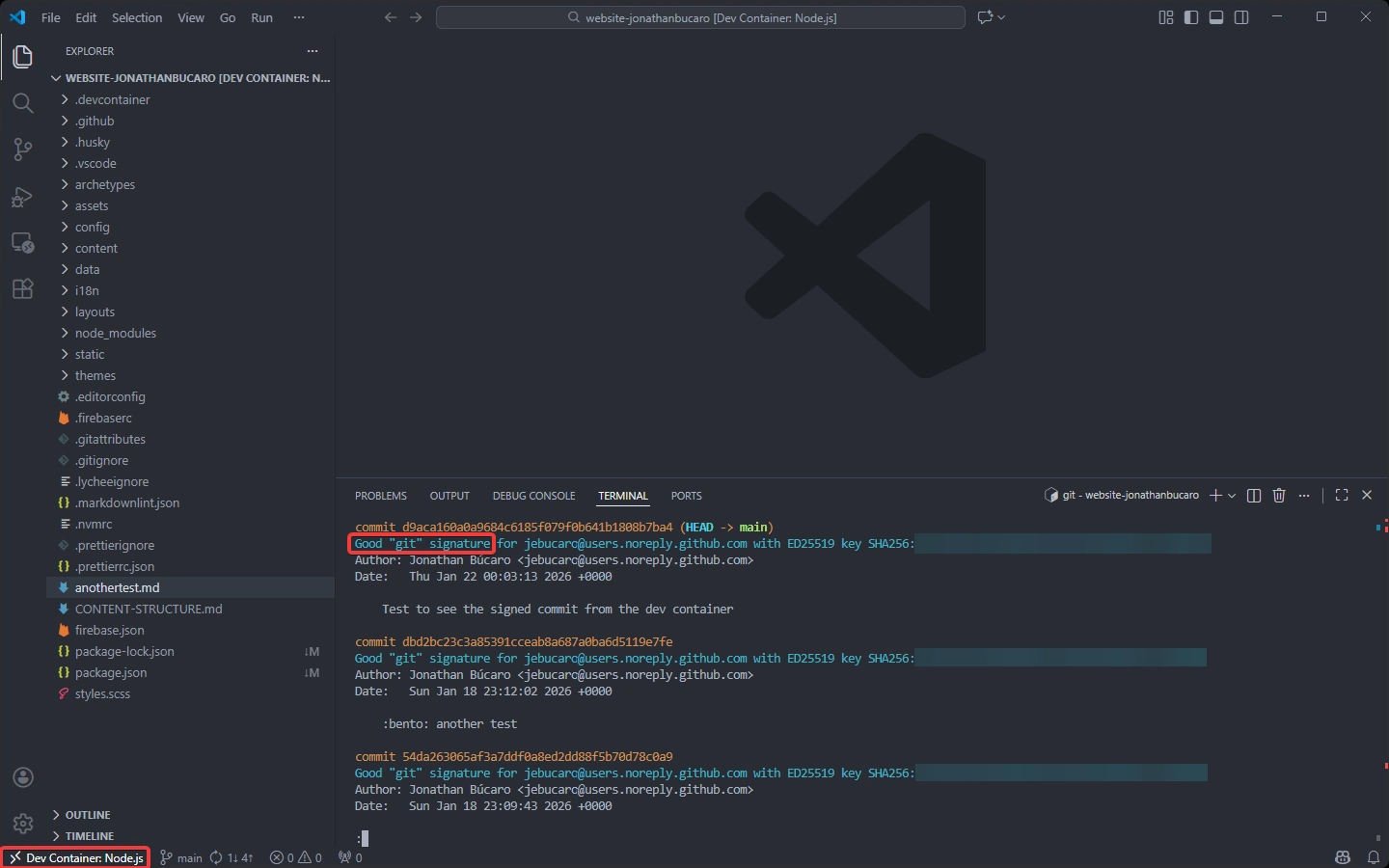Example of good ssh signature
