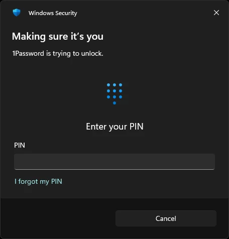 Authorize with Windows Hello