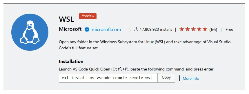 Extension for Visual Studio Code to enable the integration with WSL