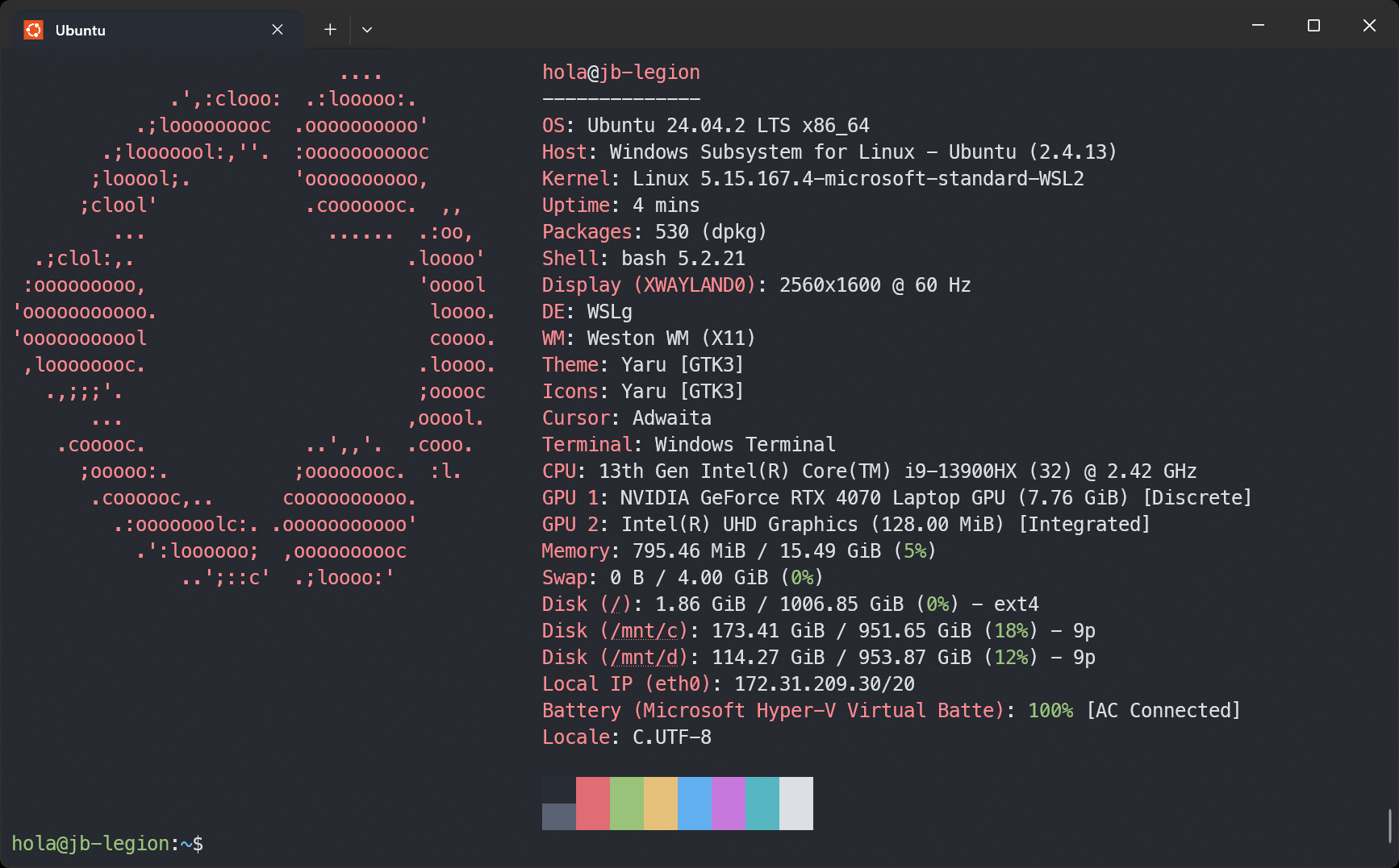 Running Ubuntu inside Windows 11